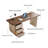 70.87"Beige Rectangular Solid + Manufactured Wood Desk,3-drawer-1762031009