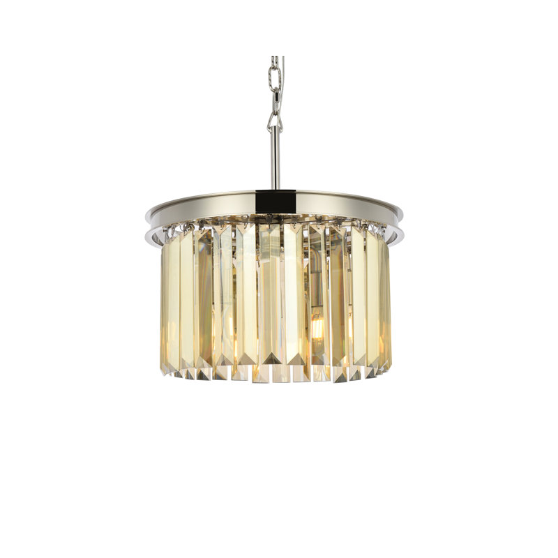 Yazmin 3 - Light Unique/Statement Pendant, Smoky, Polished Nickel