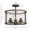 Cotina 3-Lights Glass Semi Flush Mount Ceiling Light-637332477