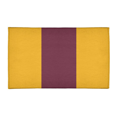 Tapis doré/vin rayé