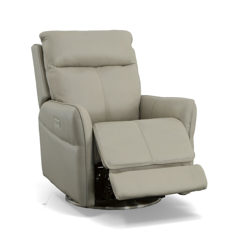 Normant 32" Wide Genuine Leather Power Standard Recliner