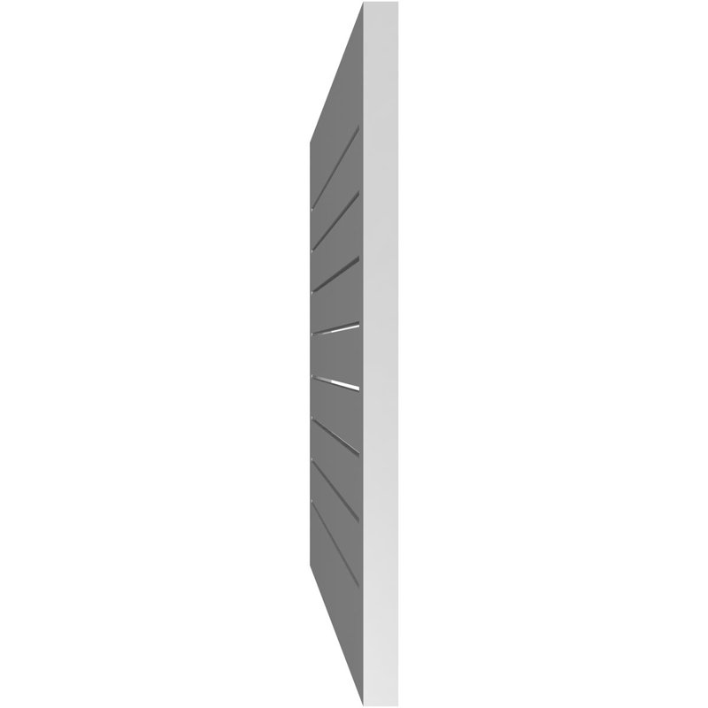 Évent à pignon fonctionnel en uréthane rectangulaire à fixation en surface, brun clair apprêté, H 30 po x l 42 po x P 1,5 po