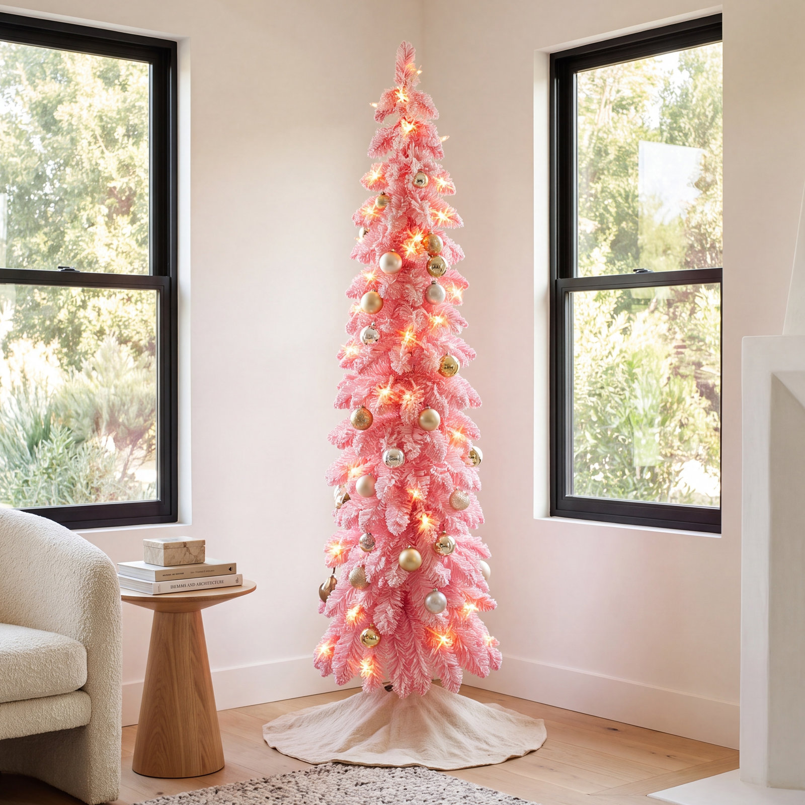 7.5' Pre-Lit Cypress Christmas Tree