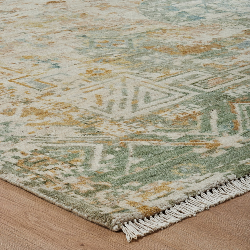 Heritage Revival Hand Knotted Area Rug, Rectangle 9' x 12'