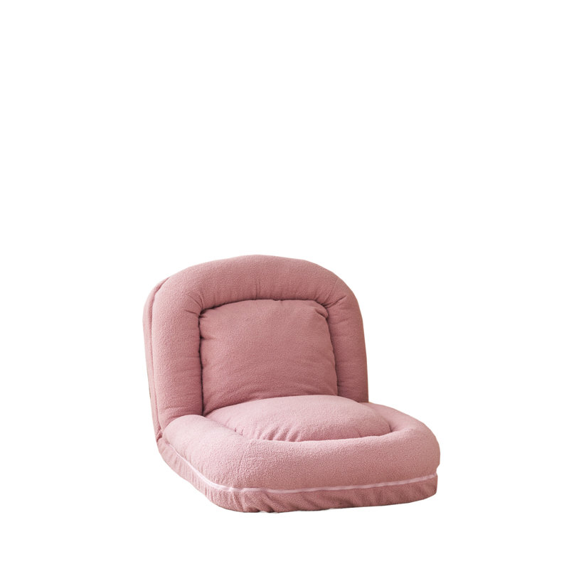 Triple Fold Down Sofa Bed, 30" H x 35.8" W x 42.5" D, Pink