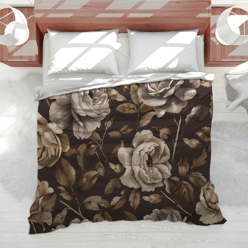 Blend Rose Cotton Blend Comforter, King Comforter