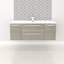 Ensemble de meuble-lavabo simple à fixation murale de 48 po pour la salle de bain avec comptoir en marbre synthétique Silhouette-870317909