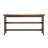 Versatile Dark Brown Console Table With Four Stools For Various Spaces