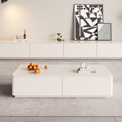 Table basse moderne minimaliste blanche