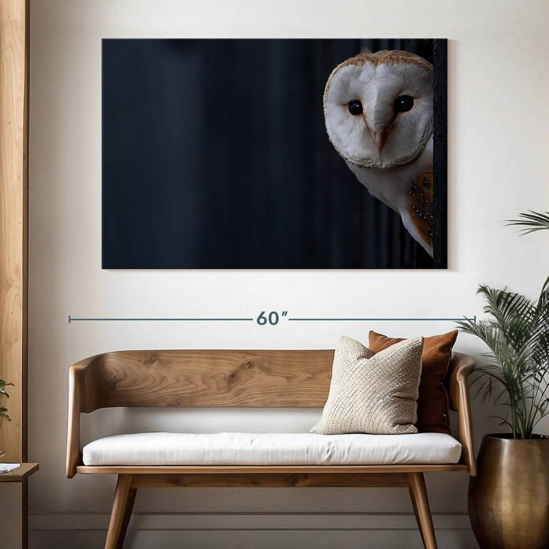 Brampt Owl Peering Out, 34" H x 51" W