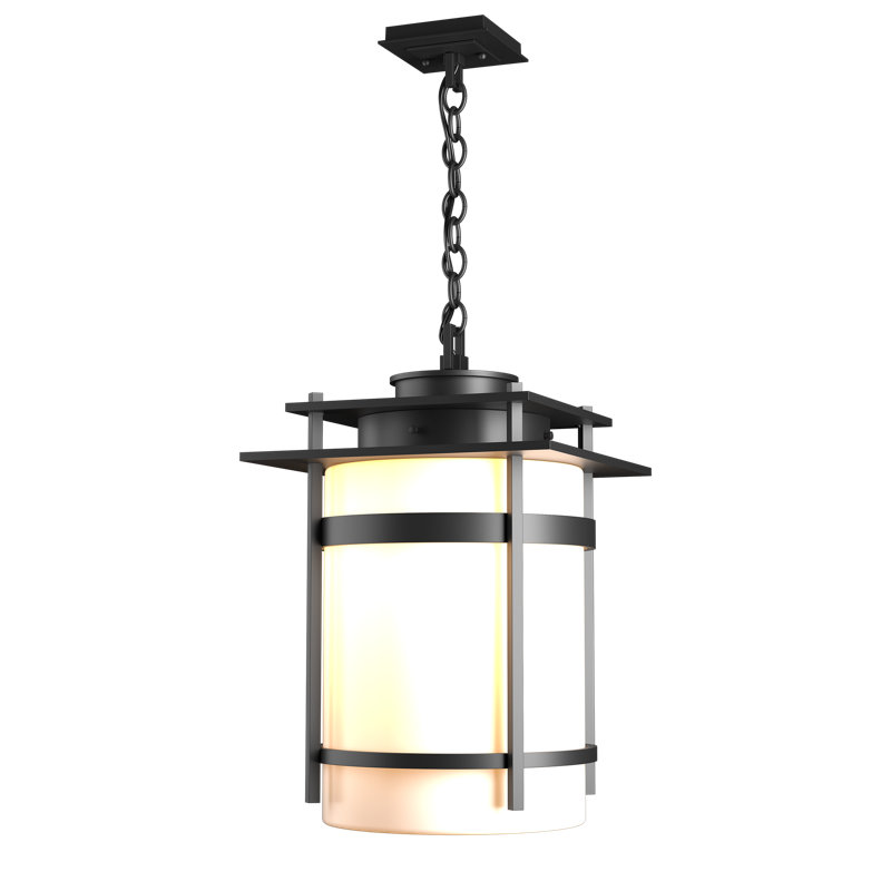 Banded Outdoor Pendant, Black