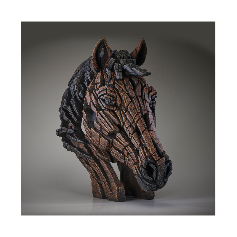 Sculpture buste cheval H 22,5 po
