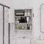 Armoire murale de salle de bain avec tablette réglable, barre à serviettes, porte-papier et espace de rangement multifonctionnel-1987155546