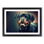 Geometric Rottweiler Dog in Abstract - Framed Print-55726903-55726907