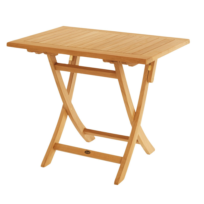 ARB Teak Outdoor Rectangular Teak Outdoor Dining Table , 35.25'' in. W 23.5'' in. D