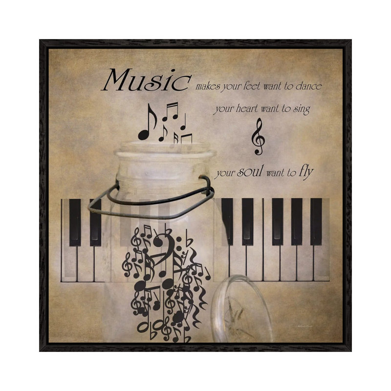 Music by Robin-Lee Vieira - Gallery-Wrapped Canvas Giclée on Canvas, Black Framed, 66.04 cm H x 66.04 cm W