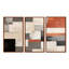 «Earthy Abstraction Cubist Modernism Beige Brown», ensemble de salon d'art mural abstrait-1834814779-1834814777