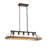 5-Light matte black adjustable iron pendant lamp