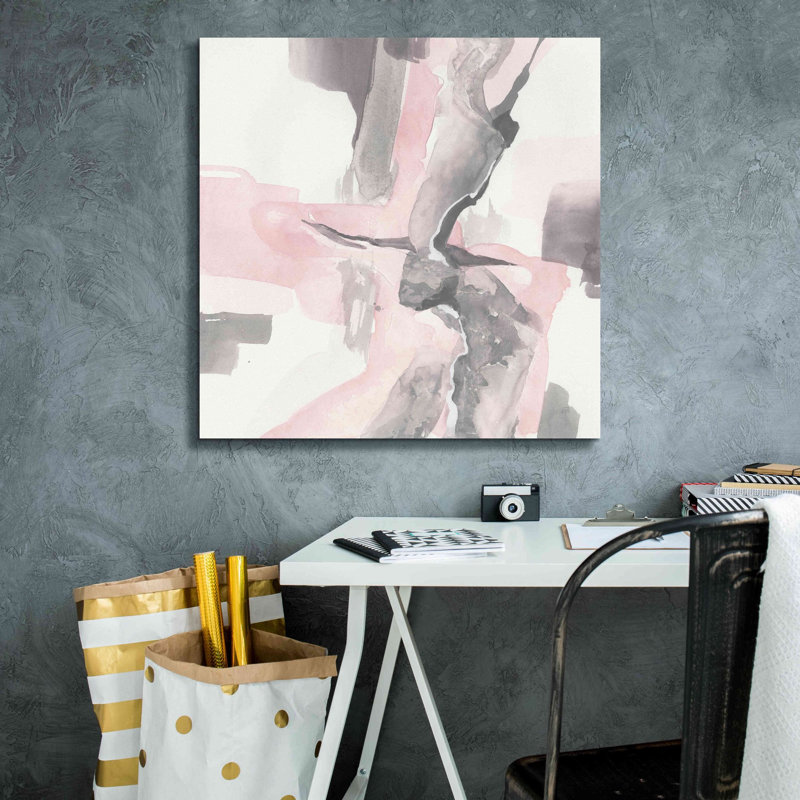 «Blush Gray I» par Chris Paschke, estampe numérique sur toile, H 26 po x l 26 po x P 1,5 po