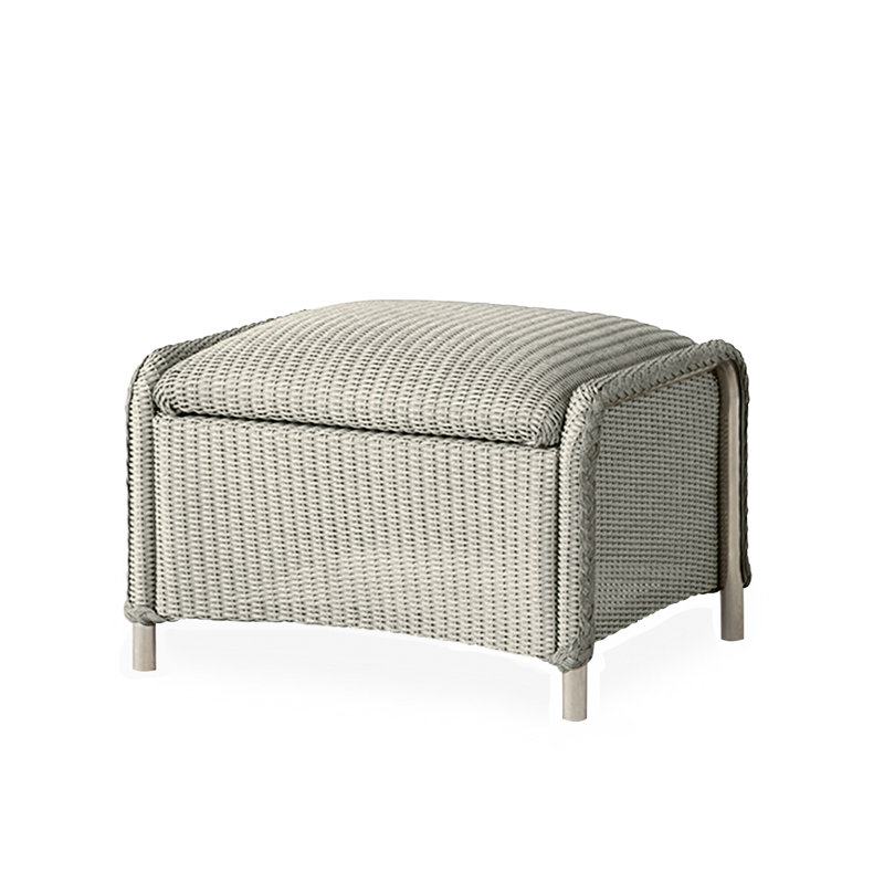 Reflections Outdoor Ottoman, Linen