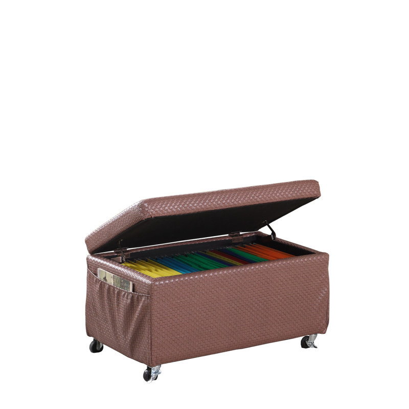 Repose-pieds de rangement marocain avec poches, Brun