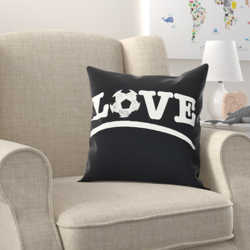 Goals, Gourds, And Gatherings Reversible Throw Pillow, Black, 18" H x 18" W