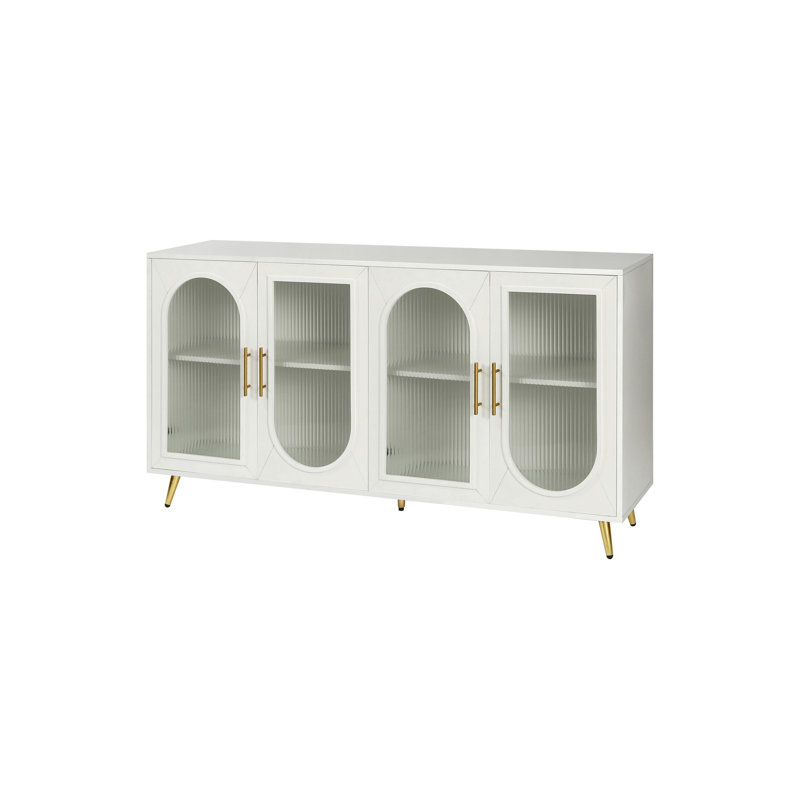 Meuble télé pour téléviseur de 65 pouces et plus, Blanc antique