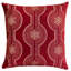 Coussin en velours rouge brodé avec insert 20X20