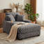 Chaise avec accoudoirs rembourrés en fausse fourrure de 41 pouces et fauteuil surdimensionné avec structure en bois-130067428