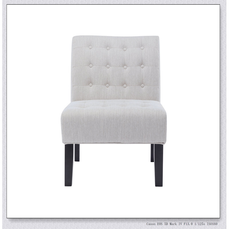 Chaise d'appoint simple et moderne avec base solide et rembourrée