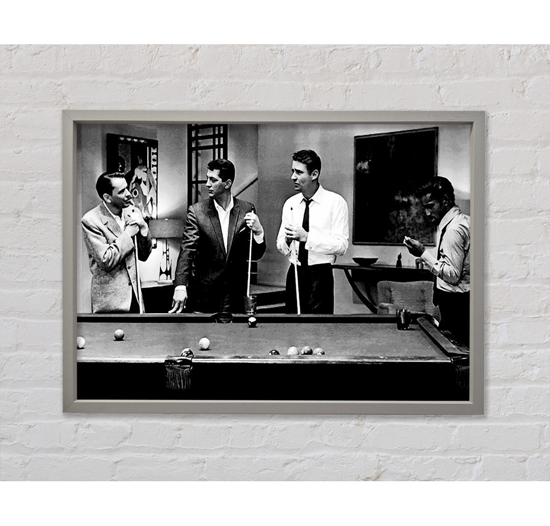 The Rat Pack 4 Playing Pool - Einzelner Bilderrahmen Kunstdrucke auf Leinwand