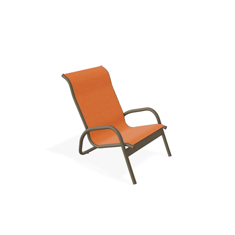 Gardenella Patio Chair, Tangerine, Beachwood