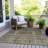 Machine Washable Indoor/Outdoor Xhevrie Pewter Rug-1842608783