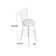 Basche Swivel Upholstered Adjustable Height Counter Stool with Metal Frame