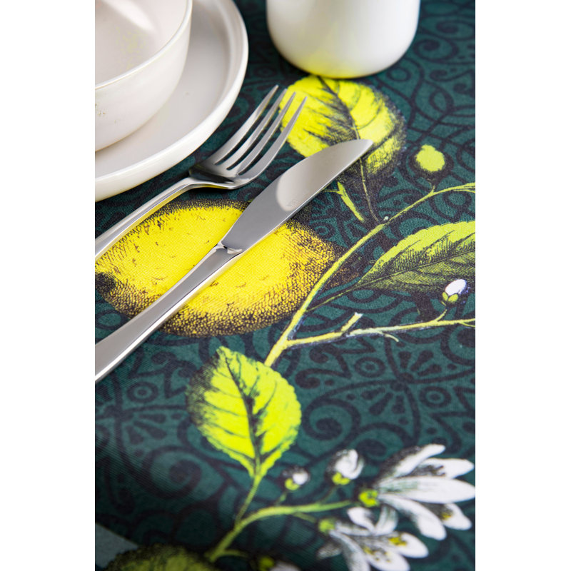 Excelsa table cloth made in italy Boboli woven cotton 180x140 cm multicolor, 180cm L x 140cm W