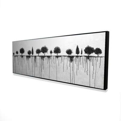 Ink Bleeding Trees Print On Canvas