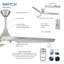 Ventilateur de plafond intelligent à montage double 60 po Switch-116794724-116794728
