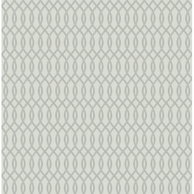  Designs Metallic Light Grey & Charcoal Lauressa Mini Ogee Unpasted Wallpaper