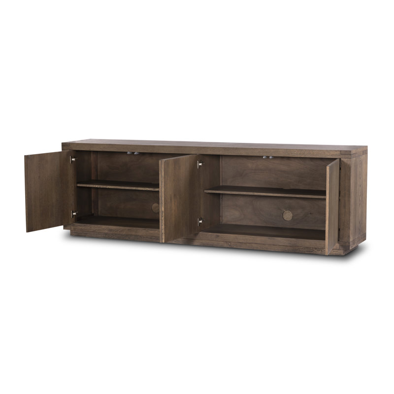 WARBY 94'' W Solid Wood Sideboard, Worn Oak
