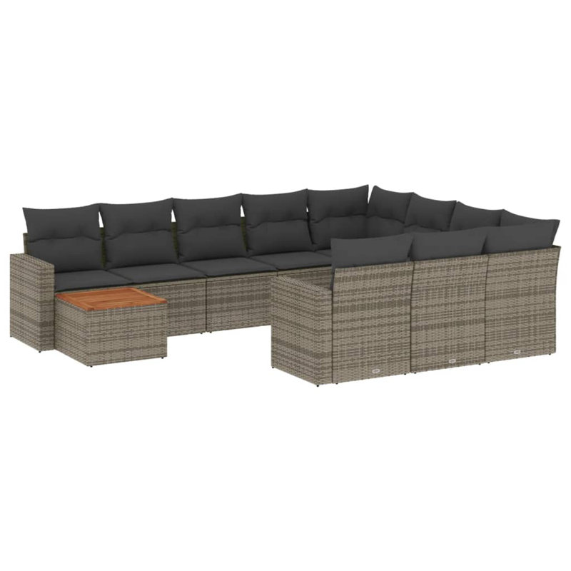 Vidaxl Garden Sofa Set Grey
