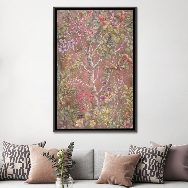 Joie De Vivre - reproduction d'art murale - toile encadrée, 60" x 40", Framed Canvas, Grey