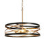 Lustre tambour noir / or à 3 lumières de 22 po de large pour vestibule et vestibule Grigor