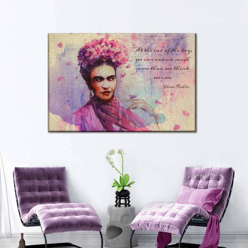 Citation de Frida Kahlo's Feminism sur toile, H 20 po x l 30 po x P 1,25 po