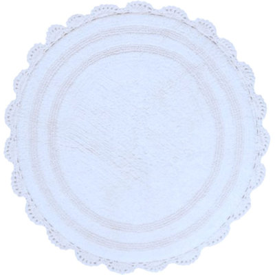 Crochet Cotton Reversible Bath Rug - Round