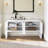 63" W Wood Wave-Pattern Storage Cabinet With Adjustable Shelf-393303608