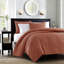Courtepointe réversible 3 pièces en argile rouge très grand / très grand - mélange de literie été et chaleur, courtepointe, rembourrage en coton prélavé, 2 taies décoratives, literie polyvalente lavable à la machine, bourre, assorti