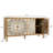Carved Sideboard with Door and Solid Wood Legs-662281928-649563576