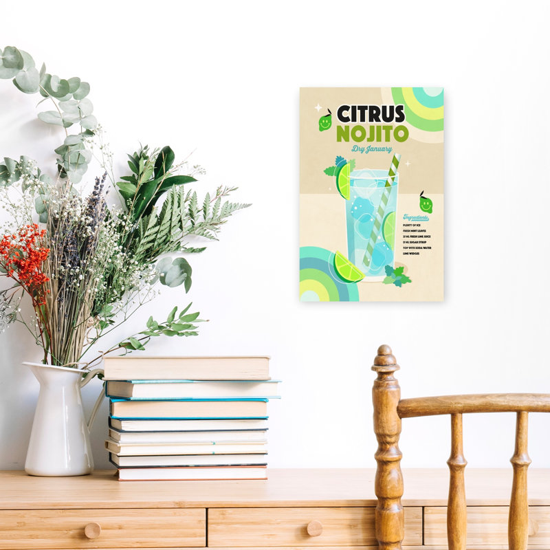 Refreshing Citrus Nojito Contemporary Summer Wall Art Print by Dominique Vari - Wrapped Canvas Print, 45.72cm H x 30.48cm W