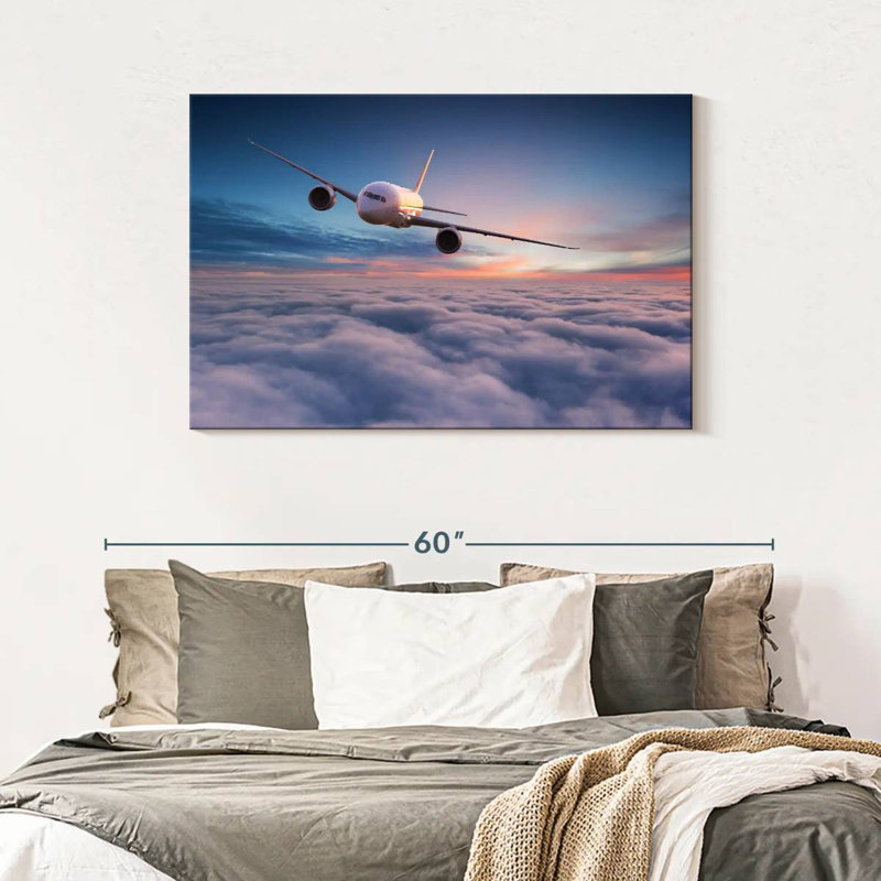 Mehar Approaching Airplane, 30" H x 45" W