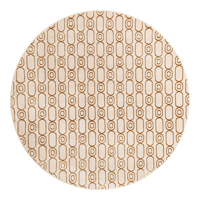 Latitude Run® Column Nikica Rug White and Gold